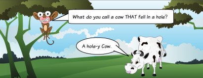 Relative clauses with comics and jokes - THAT