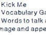 Kick Me Vocabulary Game –  Words to talk about body image and appearance